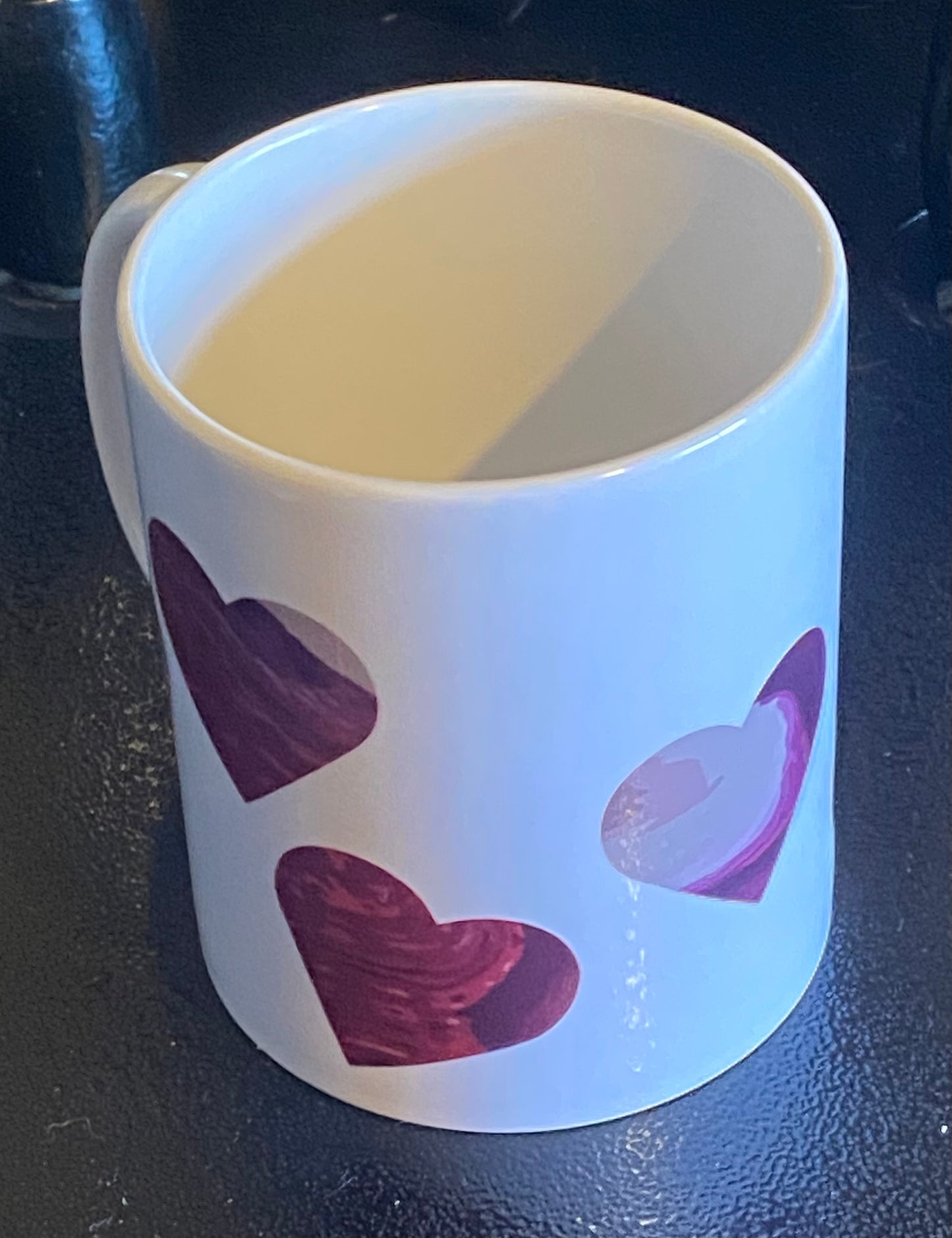 Marble effect heart mug